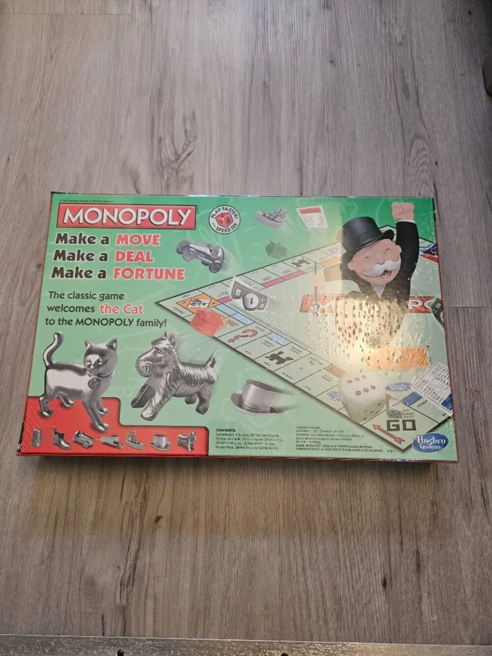 Hasbro Monopoly Classic Board Game With Cat Token New Sealed 2013